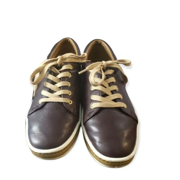 Aerosoles Function Sneakers Women's Size 8.5 Wine Leather Lace-up Fashion - Picture 2 of 7